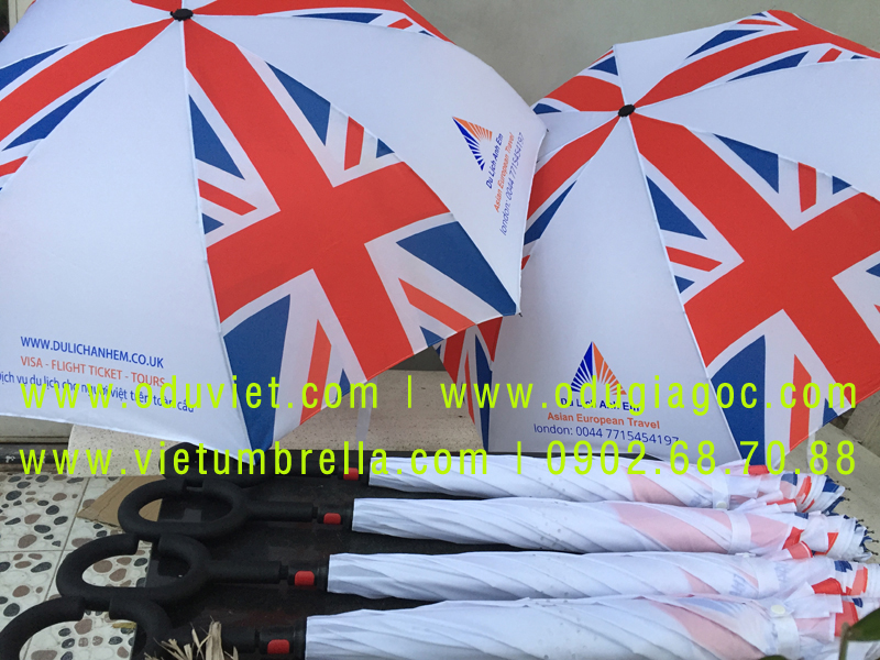 xưởng sản xuất ô dù cầm tay in logo quảng cáo